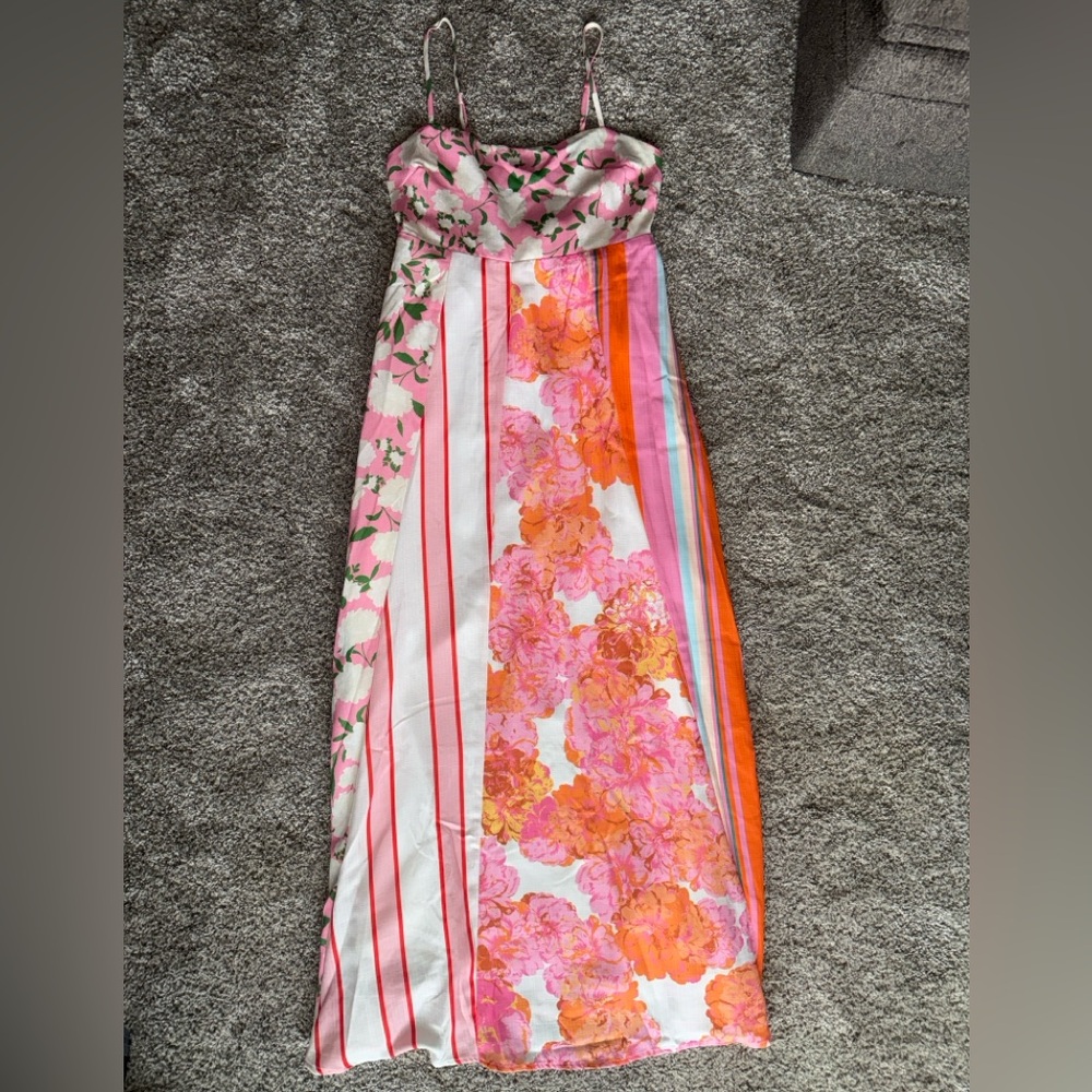 Floral Maxi Dress with Strappy Design